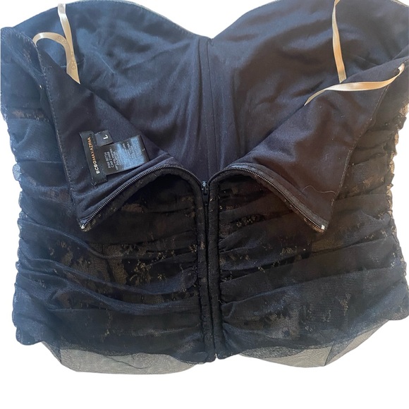 BCBGMAXAZRIA Black Lace Corset size Large - Picture 3 of 5